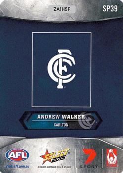 2015 Select AFL Champions - Silver #SP39 Andrew Walker Back